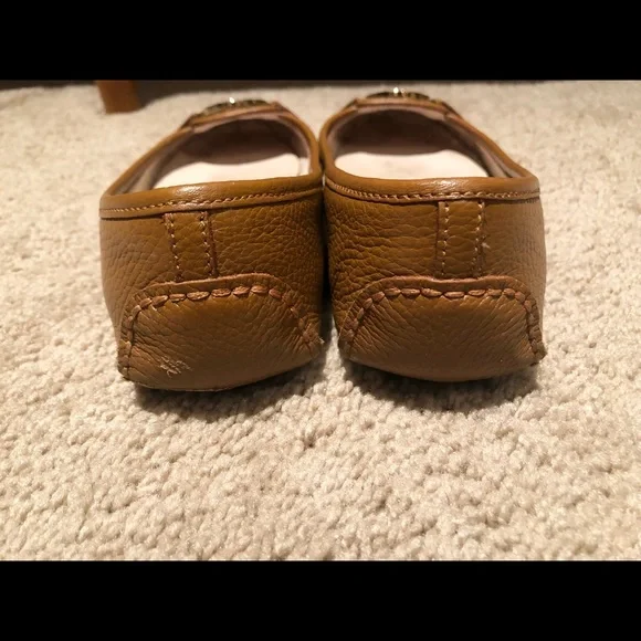 🤎 MICHAEL KORS Leather Moccasin Ballet Flat Slip-on Loafer (Sz 7.5) - Picture 5 of 8